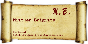 Mittner Brigitta névjegykártya